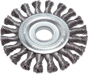 Stalen Ronde Borstel Gevlochten 115X12mm 22,2mm Montagegat, Verzenden, Nieuw