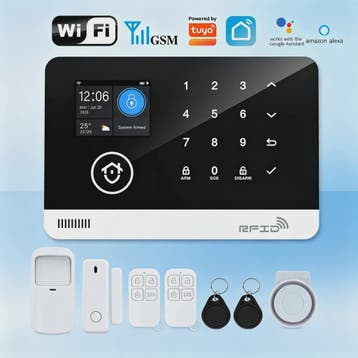 Slim Home Alarm Systeem met WiFi/GSM, Tuya App & 120dB Siren, Doe-het-zelf en Verbouw, Alarmsystemen, Verzenden, Nieuw