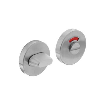WC slot rond geborsteld RVS - met vrij/bezet indicator -..., Doe-het-zelf en Verbouw, Hang- en Sluitwerk, Ophalen of Verzenden