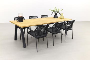 Taste Barista Antraciet/Ambassador 240x100 cm. tuinset - 7, Verzenden, Nieuw, Overige materialen, Tuinset