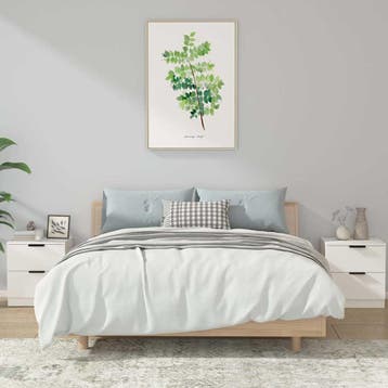 vidaXL Nachtkastjes 2 st bewerkt hout wit, Minder dan 45 cm, Verzenden, Nieuw, Minder dan 55 cm