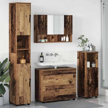 vidaXL Badkamermeubelset 4 st Oud Hout 35 x 30 x 192 cm, Verzenden, Nieuw, Overige typen