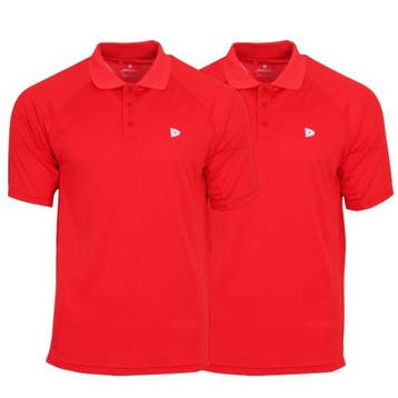 Donnay Donnay Heren - 2-Pack - Sport Polo Bjorn - Poppy Red, Verzenden, Nieuw