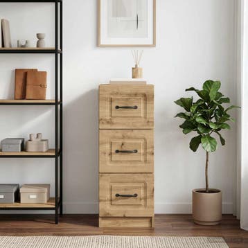 vidaXL Ladenkast 33 x 34,5 x 87 cm Bewerkt hout Artisanaal, Verzenden, Nieuw