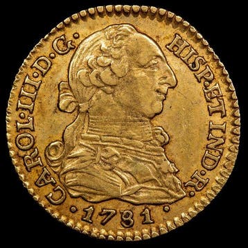 Spanje. Carlos III. 1 Escudo 1781 - Sevilla CF