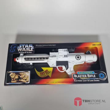 Star Wars POTF2 Red Electronic Blaster Rifle E-11, Verzenden, Zo goed als nieuw
