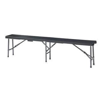 Tuinbank Mark set van 2 opvouwbaar 180x25x43 cm rotan look z, Verzenden, Nieuw