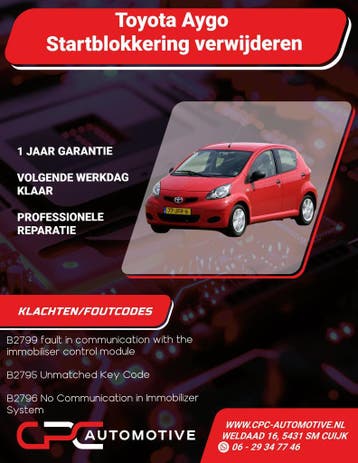 Startonderbreker startblokkering verwijderen Toyota Aygo, Nieuw, Toyota
