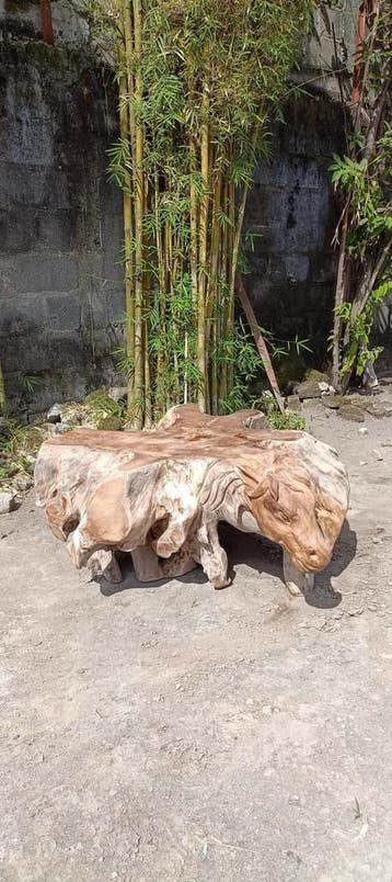 Salontafel Horses Teak Unique | World of Brosi, Huis en Inrichting, Ophalen of Verzenden, Nieuw