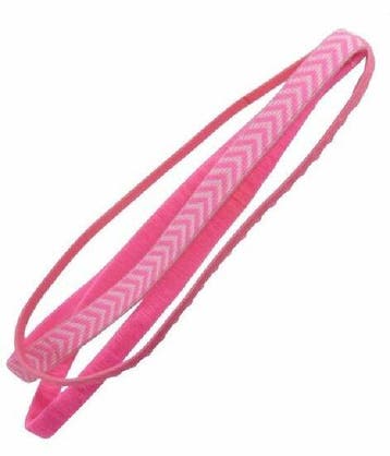 Haarband Sport 1cm – Elastiek - Anti-slip – Roze - Set van 3, Nieuw