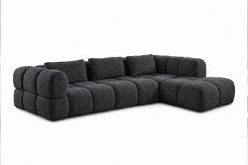 Loungebank Pijnacker - u-banken - Antraciet, Nieuw, 150 cm of meer, Stof, 300 cm of meer