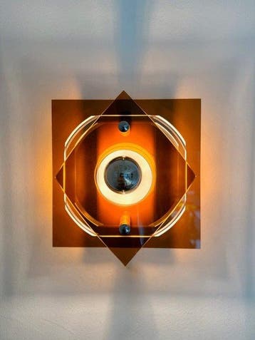 Herda - Wandlamp - jarenzeventig vintage/retro - Plexiglass