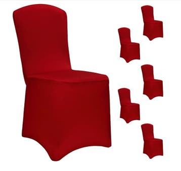 Stoelhoes Set van 6 Bordeaux ÖKO-TEX® (Poef, Stoelen), Verzenden, Nieuw