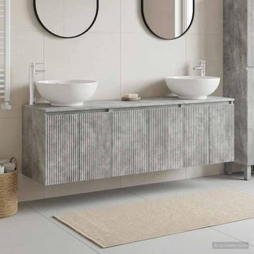 vidaXL Badkamerkastenset 3 st Betongrijs 49,5 x 44,5 x 65 cm, Verzenden, Nieuw