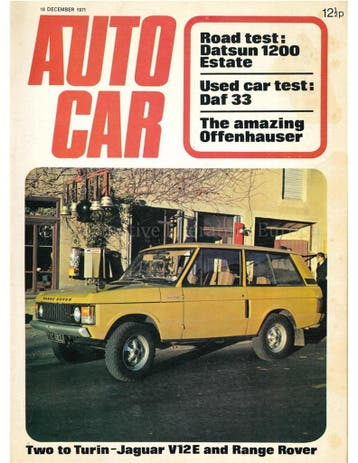 1971 AUTOCAR MAGAZINE 3950 ENGELS, Nieuw, Author