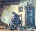 Henri Joseph Pauwels (1903-1983) - In de boerderij, Antiek en Kunst