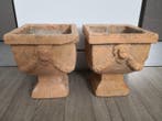 Jardinière - Terracotta - Twee Franse plantenbakken van