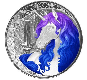 Fiji. 1 Dollar 2025 – Unicorn Roselle – 1 oz Silver coin –