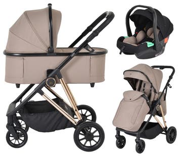Moni Merci Beige 3-in-1 Kinderwagen met i-Size Autostoel, Verzenden, Nieuw