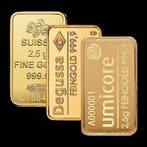 2.5 gram .999.9 Goud, Diverse Minters, Postzegels en Munten, Edelmetalen en Baren, Goud