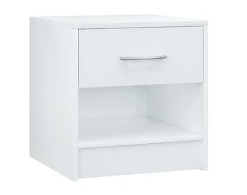 Nachtkastje Kiel Wit 41x39x28cm (Slaapkamer, Interieur), Huis en Inrichting, Slaapkamer | Bedden, Verzenden, Nieuw