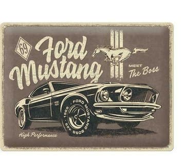 Ford mustang reclamebord, Verzamelen, Merken en Reclamevoorwerpen, Verzenden, Nieuw