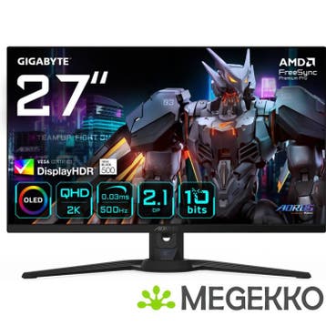 Gigabyte AORUS FO27Q5P 27  Quad HD 500Hz QD-OLED Gaming, Computers en Software, Verzenden, Nieuw, Gigabyte