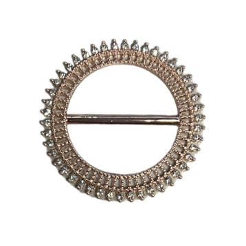 Fako Bijoux - Sjaalklem - Ring Met Strass - Ø 45mm - Rosé, Verzenden, Nieuw