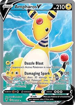Ampharos V 171/185 holo Vivid Voltage, Ophalen of Verzenden, Nieuw, Losse kaart, Foil