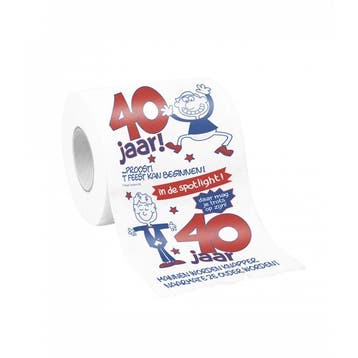 Wc papier 40 jaar man, Verzenden, Nieuw, Feestartikel