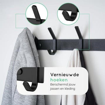 2dekans | Volcan Wandkapstok - 24 Haken - Muur Kapstok, Huis en Inrichting, Ophalen of Verzenden, Zo goed als nieuw
