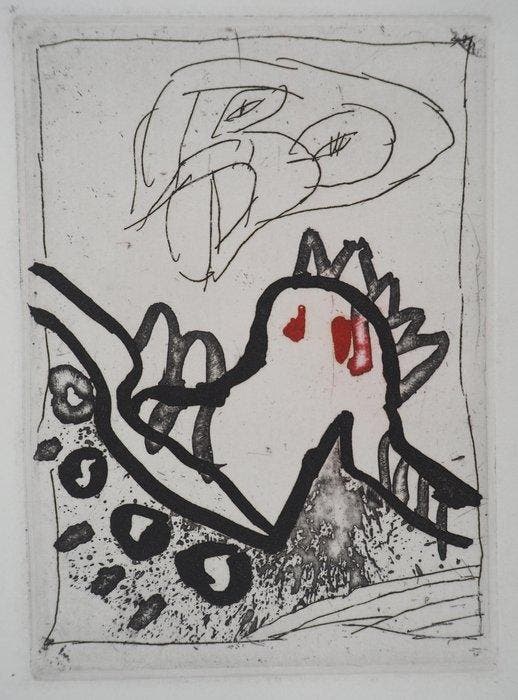 Pierre Alechinsky (1927) - Animal surréaliste, Antiek en Kunst, Antiek | Overige Antiek