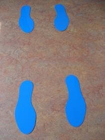 Voetstap voor vloermarkering - Polyvinylchloride (PVC) -, Verzenden