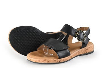 Gabor Sandalen in maat 39 Zwart, Verzenden, Zwart, Gabor, Sandalen of Muiltjes