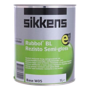 SIKKENS RUBBOL BL Rezisto Semi Gloss - Ral 7021 Zwartgrij..., Zwart, Nieuw, Ophalen of Verzenden, Verf
