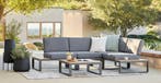 Hoek Loungeset Albufeira Aluminium/Acaciahout Antraciet The, Verzenden, Nieuw