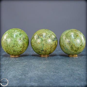 Natuurlijke chrysoprase kralen – Zeldzaam verzamelaarset met