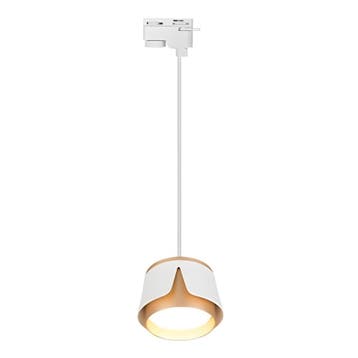 1-fase hanglamp rond Ø100 | Tulip | Wit / Goud, Ophalen of Verzenden, Nieuw, Modern