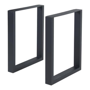 Stalen onderstel Makers set van 2 tafelpoot 72x60 cm zwart [, Verzenden, Nieuw