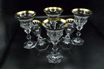 Signed-Marked Moser & Söhne Art Deco Golden Crystal Glass