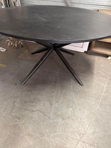 Iris eettafel rond, kleur old piano, Nieuw, Overige materialen