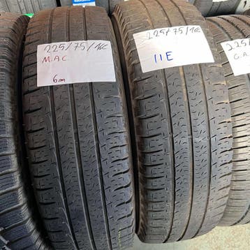 2 x Michelin Agilis 225-75-16 C Zomerbanden 6mm, 16 inch, Ophalen of Verzenden, Band(en), Bestelwagen
