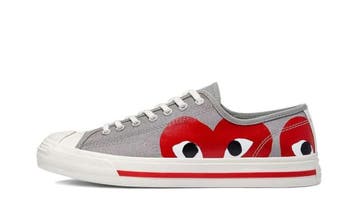 Converse Jack Purcell Comme des Garcons PLAY Grey Red, Kleding | Heren, Schoenen, Nieuw