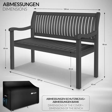Tuinbank - Weerbestendig - 3-4 personen - 150 cm - Antraciet, Verzenden, Zo goed als nieuw