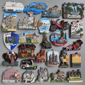 Set Koelkastmagneten: Wereldsteden & Iconische Locaties - Ib, Verzenden, Nieuw