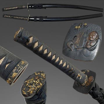 Katana - Antieke Nihonto koshirae voor lange katana,