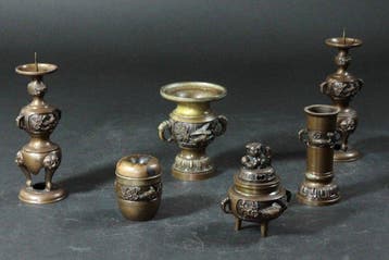 Boeddhistische objecten - Boeddhistisch Altaarset – 6-delig,