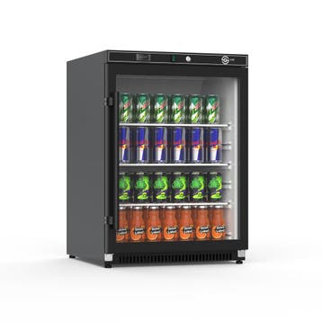 Koelkast Mini - 200 Liter - 1-Deurs - Glazen Deur - Geventil, Verzenden, Nieuw in verpakking, Koelen en Vriezen