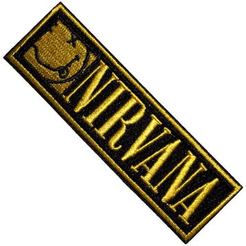 Nirvana Logo & Happy Face Bordered Small Patch off. merch., Ophalen of Verzenden, Nieuw, Kleding