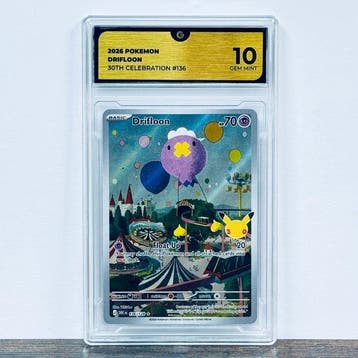 Pokémon Graded card - Drifloon 136 - 30th Anniversary –, Nieuw